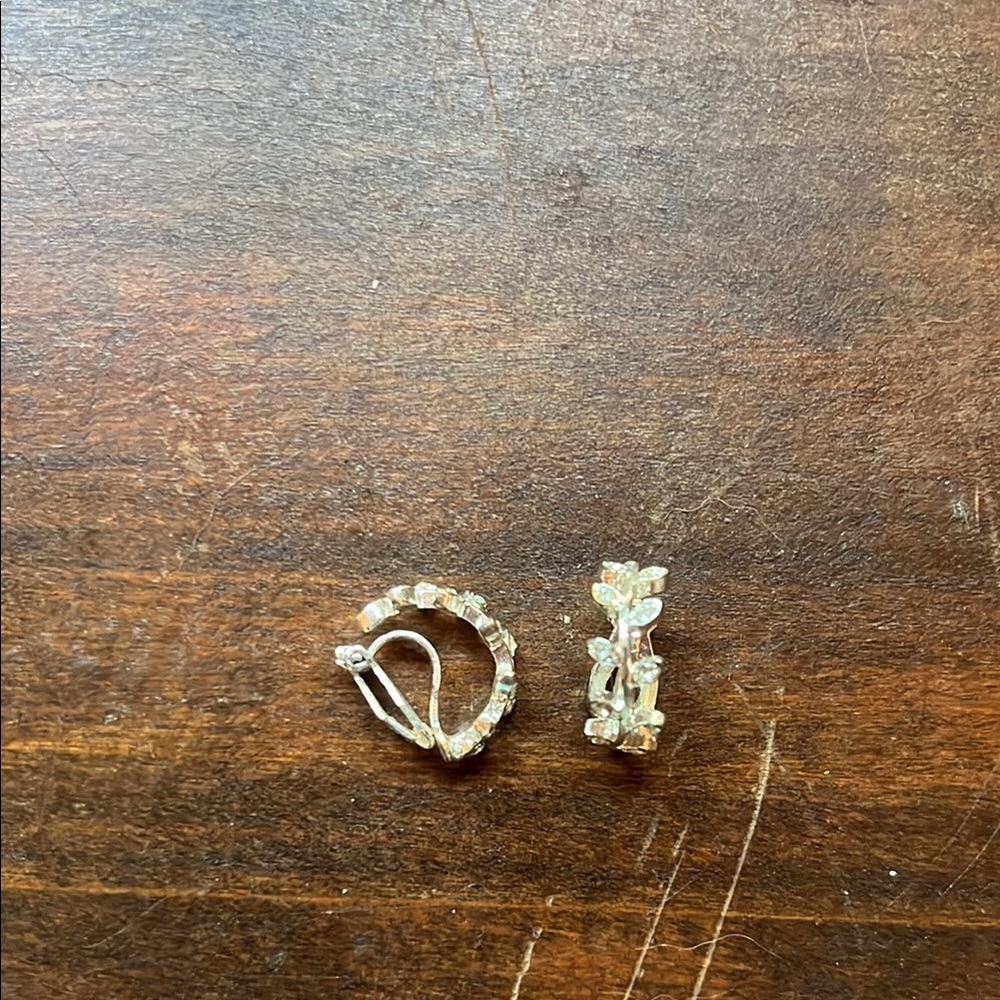 Elegant Silver Clip-On Hoop Earrings